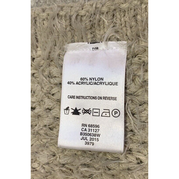 DK NYC Womens Chunky Knit Poncho Womens XS Nylon Blend Pullover Sweater Shawl - Picture 6 of 10